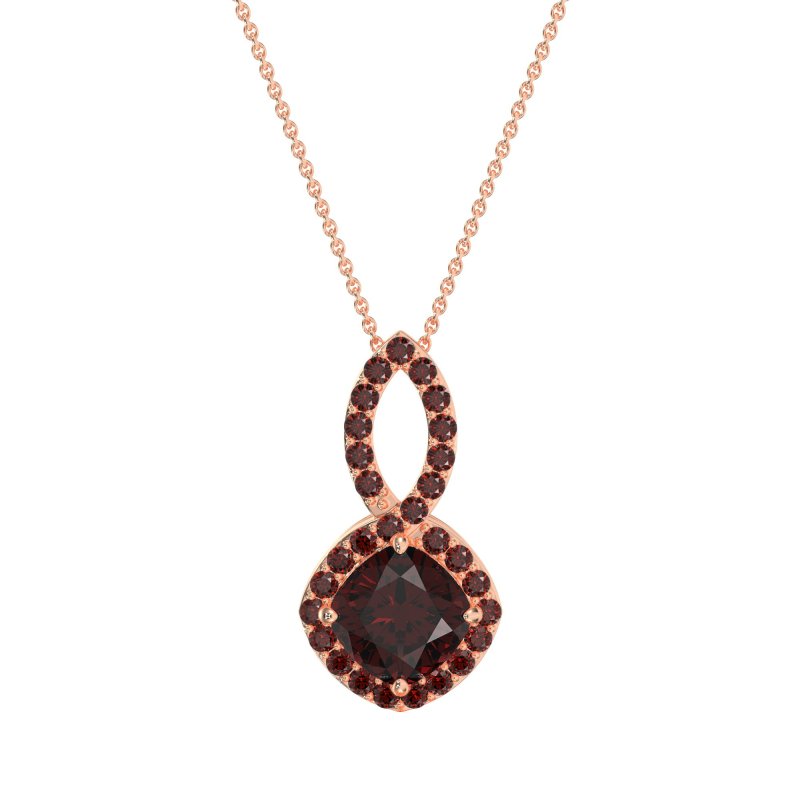 Cushion Halo Modern Necklace