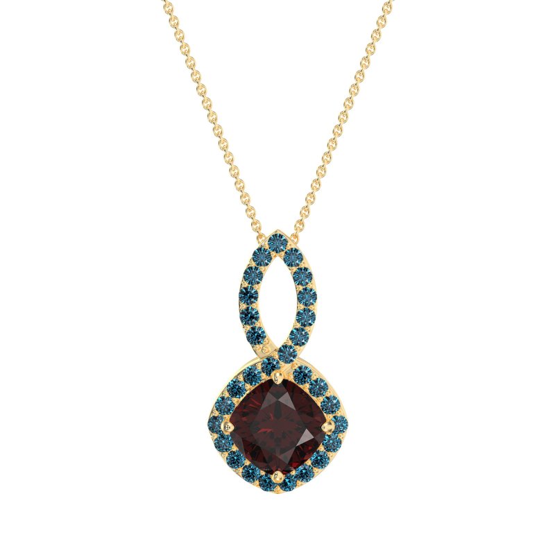 Cushion Halo Modern Necklace