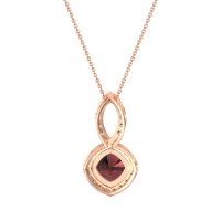 Cushion Halo Modern Necklace