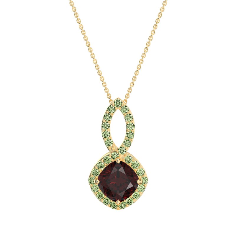 Cushion Halo Modern Necklace