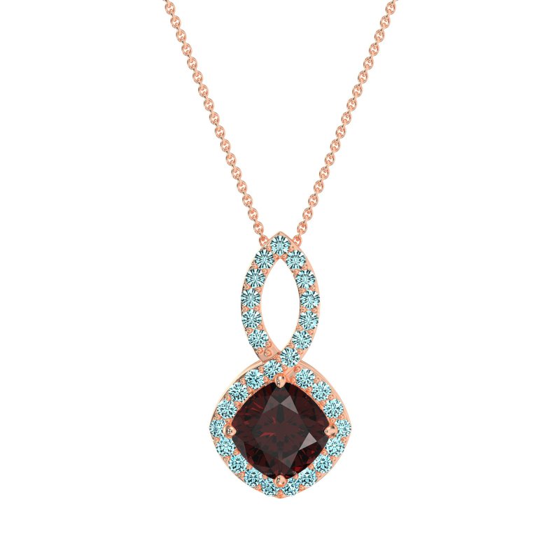 Cushion Halo Modern Necklace