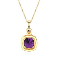 Halo Cushion Third Eye Necklace