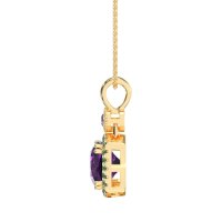 Halo Cushion Third Eye Necklace