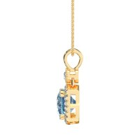Halo Cushion Third Eye Necklace