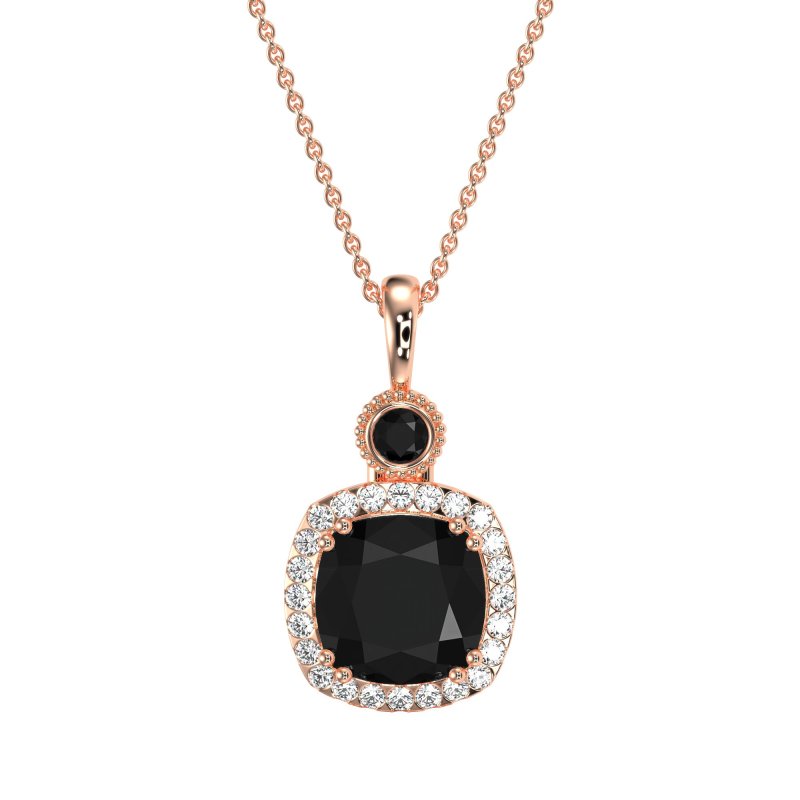 Halo Cushion Third Eye Necklace