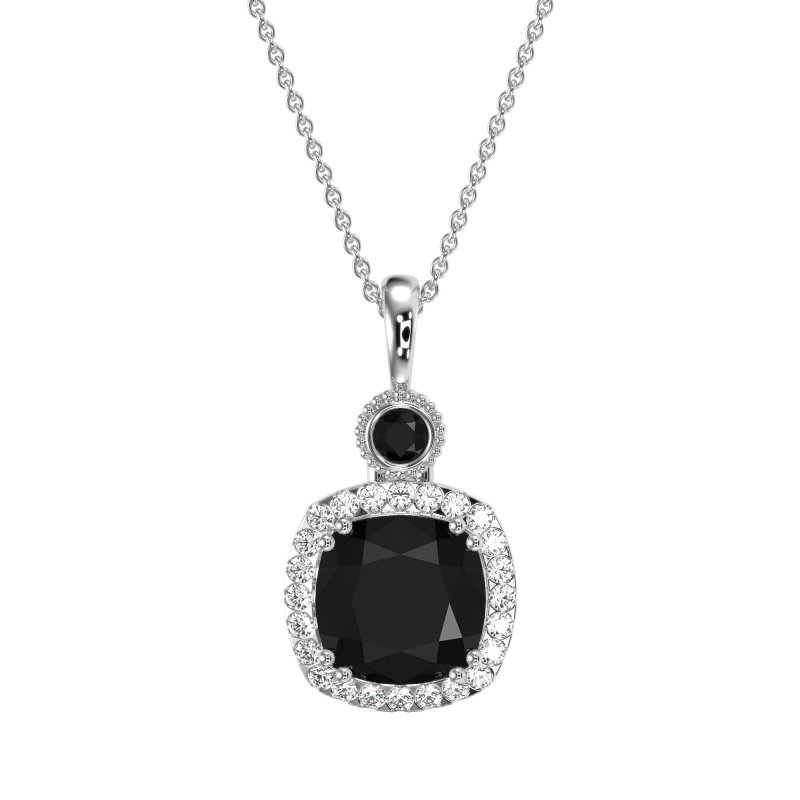 Halo Cushion Third Eye Necklace