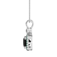 Halo Cushion Third Eye Necklace