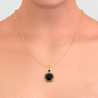 Halo Cushion Third Eye Necklace