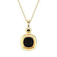 Halo Cushion Third Eye Necklace