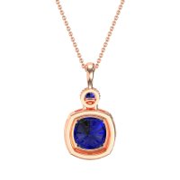 Halo Cushion Third Eye Necklace