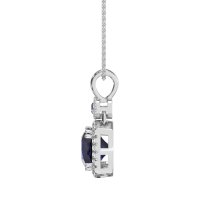 Halo Cushion Third Eye Necklace