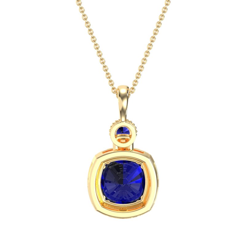 Halo Cushion Third Eye Necklace