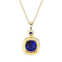 Halo Cushion Third Eye Necklace
