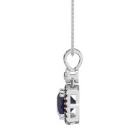 Halo Cushion Third Eye Necklace