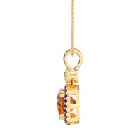 Halo Cushion Third Eye Necklace