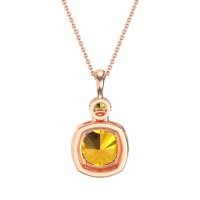 Halo Cushion Third Eye Necklace