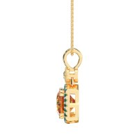 Halo Cushion Third Eye Necklace