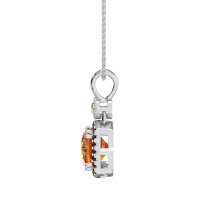 Halo Cushion Third Eye Necklace
