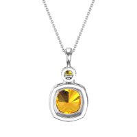 Halo Cushion Third Eye Necklace
