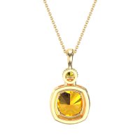 Halo Cushion Third Eye Necklace