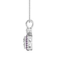 Halo Cushion Third Eye Necklace