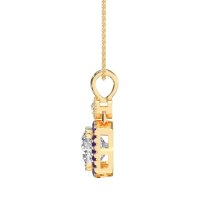 Halo Cushion Third Eye Necklace