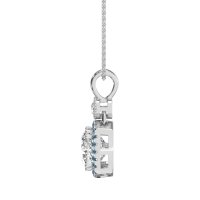 Halo Cushion Third Eye Necklace