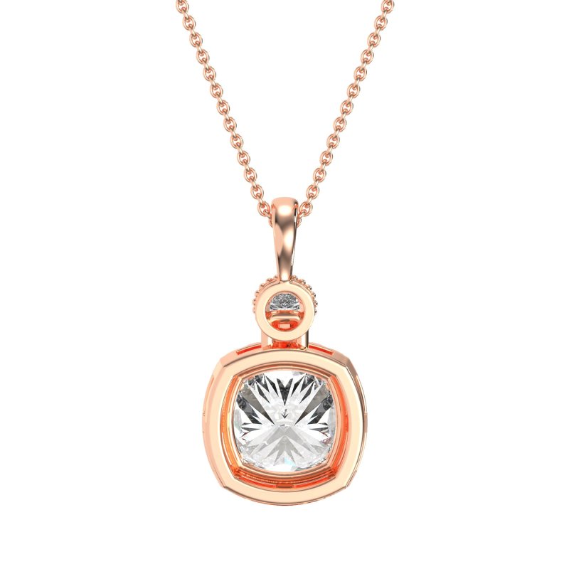 Halo Cushion Third Eye Necklace