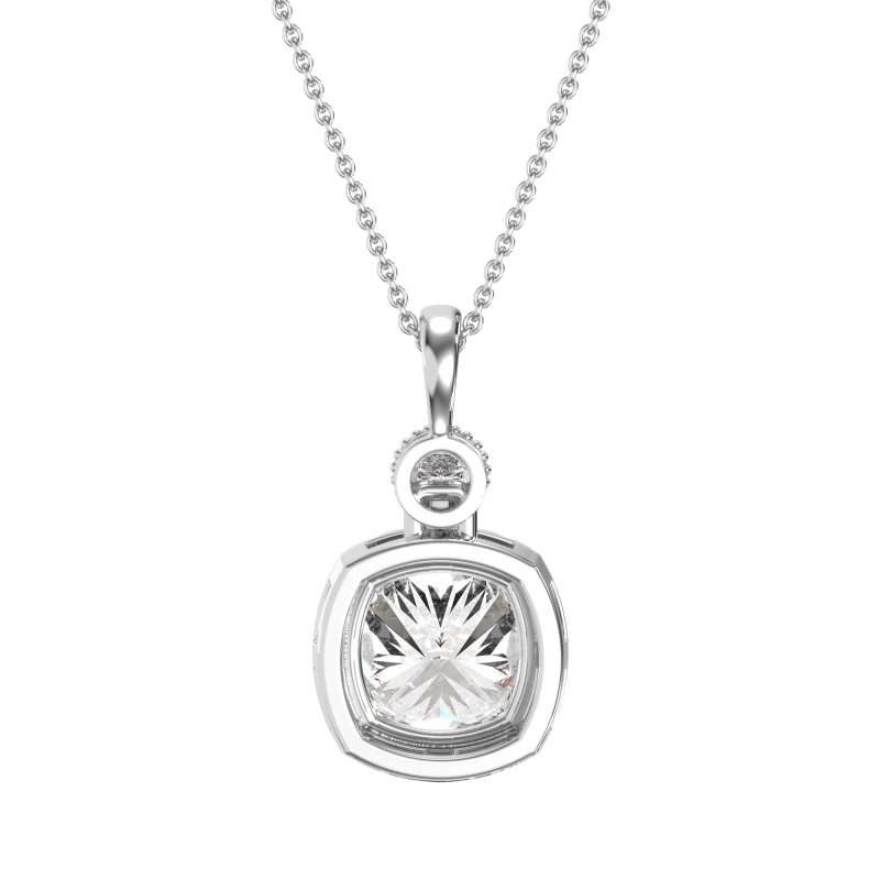 Halo Cushion Third Eye Necklace