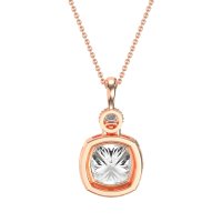 Halo Cushion Third Eye Necklace
