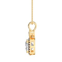 Halo Cushion Third Eye Necklace