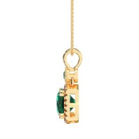Halo Cushion Third Eye Necklace