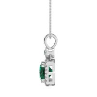 Halo Cushion Third Eye Necklace