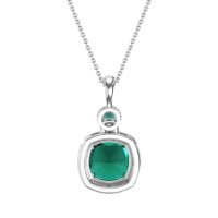 Halo Cushion Third Eye Necklace