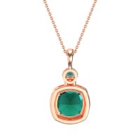 Halo Cushion Third Eye Necklace