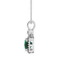 Halo Cushion Third Eye Necklace