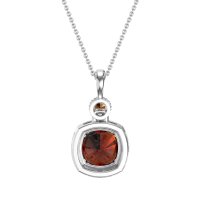 Halo Cushion Third Eye Necklace
