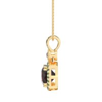 Halo Cushion Third Eye Necklace