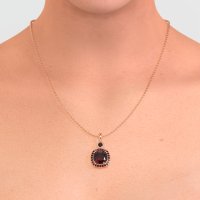 Halo Cushion Third Eye Necklace