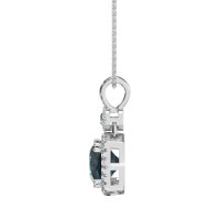 Halo Cushion Third Eye Necklace