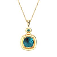 Halo Cushion Third Eye Necklace
