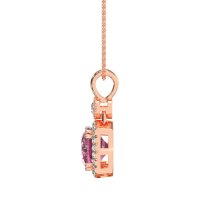 Halo Cushion Third Eye Necklace