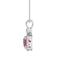 Halo Cushion Third Eye Necklace