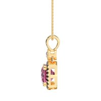 Halo Cushion Third Eye Necklace