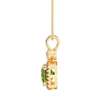 Halo Cushion Third Eye Necklace