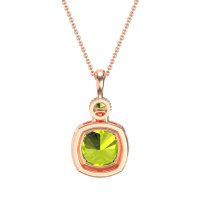 Halo Cushion Third Eye Necklace