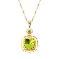 Halo Cushion Third Eye Necklace