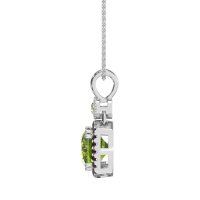 Halo Cushion Third Eye Necklace