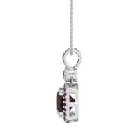 Halo Cushion Third Eye Necklace