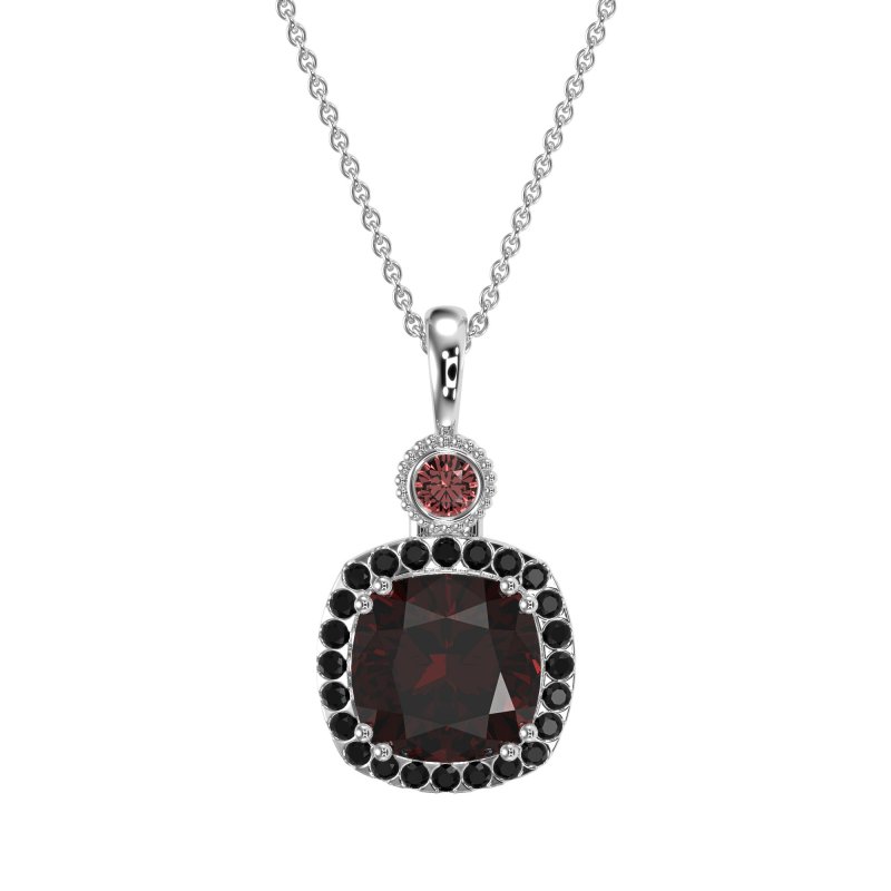 Halo Cushion Third Eye Necklace